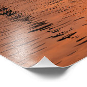 Zonsondergang boven een badplaats - waterverf foto afdruk (Hoek)