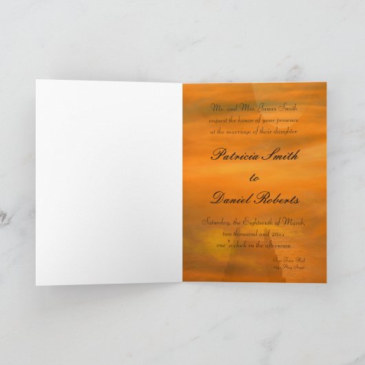 Zonsondergang boven een dok bruiloft (Binnen)