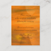 Zonsondergang boven een dok bruiloft informatiekaartje (Achterkant)