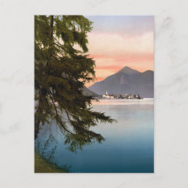 Zonsondergang boven een Duits meer Briefkaart