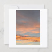 Zonsondergang boven een rivier bedankkaart (Achterkant)