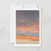 Zonsondergang boven een rivier bedankkaart (Achterkant)