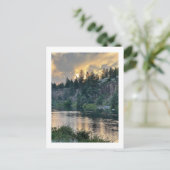 Zonsondergang boven een rivier briefkaart (Staand voorkant)