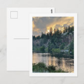 Zonsondergang boven een rivier briefkaart (Voorkant / Achterkant)