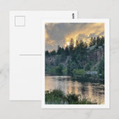 Zonsondergang boven een rivier briefkaart (Voorkant / Achterkant)