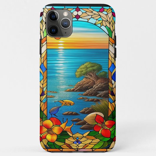 Zonsondergang boven een rotsachtige kustlijn Case-Mate iPhone case (Achterkant)