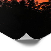 Zonsondergang boven een veld poster (Hoek)