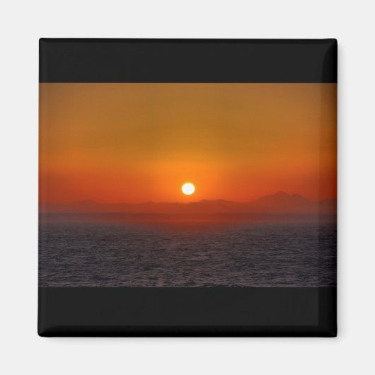 Zonsondergang boven Egyptische bergen Magneet (Voorkant)