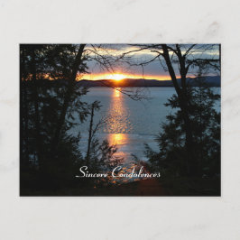 Zonsondergang boven Forest Lake Briefkaart