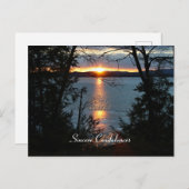 Zonsondergang boven Forest Lake Briefkaart (Voorkant / Achterkant)