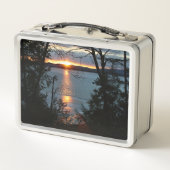 Zonsondergang boven Forest Lake Lunch Box (Achterkant)