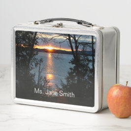 Zonsondergang boven Forest Lake Lunch Box
