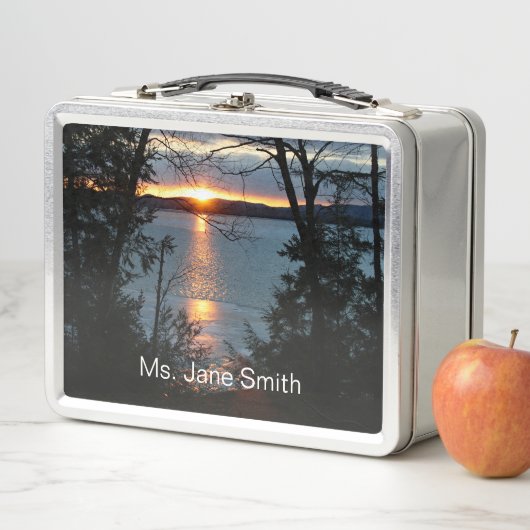 Zonsondergang boven Forest Lake Lunch Box (In situ)