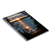 Zonsondergang boven Forest Lake Spiral Notitieboek (Rechterzijde)