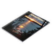 Zonsondergang boven Forest Lake Spiral Notitieboek (Linkerzijde)