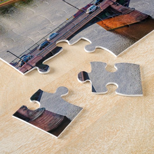 Zonsondergang boven Frankfurt, Duitsland Legpuzzel (Zijkant)