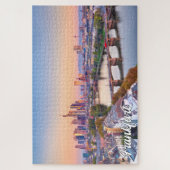 Zonsondergang boven Frankfurt, Duitsland Legpuzzel (Verticaal)