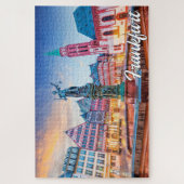 Zonsondergang boven Frankfurt, Duitsland Legpuzzel (Verticaal)
