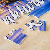 Zonsondergang boven Frankfurt, Duitsland Legpuzzel (Zijkant)