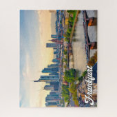 Zonsondergang boven Frankfurt, Duitsland Legpuzzel (Verticaal)