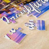 Zonsondergang boven Frankfurt, Duitsland Legpuzzel (Zijkant)