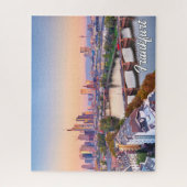 Zonsondergang boven Frankfurt, Duitsland Legpuzzel (Verticaal)