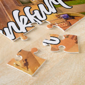 Zonsondergang boven Frankfurt, Duitsland Legpuzzel (Zijkant)