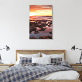 Zonsondergang boven getijdenpoelen canvas afdruk (Insitu (Slaapkamer))