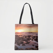 Zonsondergang boven getijdenpoelen tote bag (Voorkant)