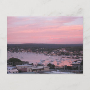 Zonsondergang boven Gunnamatta-baai Sydney Austral Briefkaart