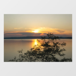 Zonsondergang boven het Balatonmeer, Hongarije. Raamsticker
