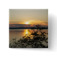 Zonsondergang boven het Balatonmeer, Hongarije.