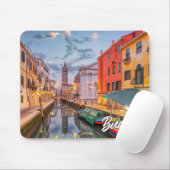 Zonsondergang boven het eiland Burano, Italië Muismat (Met muis)