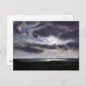 Zonsondergang boven het meer waterverf schilderij briefkaart (Voorkant / Achterkant)