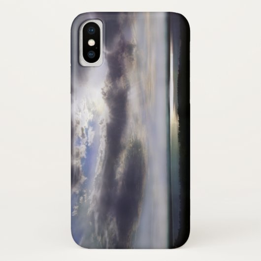 Zonsondergang boven het meer waterverf schilderij Case-Mate iPhone case (Achterkant)