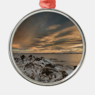 Zonsondergang boven het Mývatn-meer, IJsland Metalen Ornament