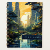 Zonsondergang boven het stadspark planner (Voorkant)