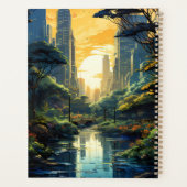 Zonsondergang boven het stadspark planner (Achterkant)