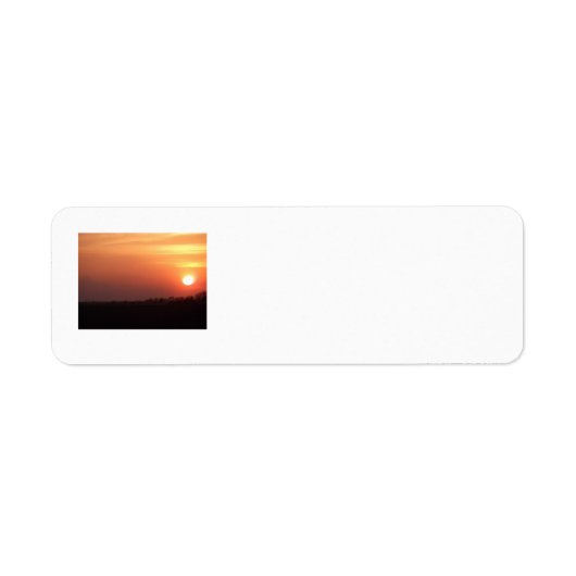 Zonsondergang boven Iowa velden Etiket (Voorkant)