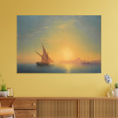 Zonsondergang boven Ischia Canvas Afdruk (Insitu (Woonkamer))