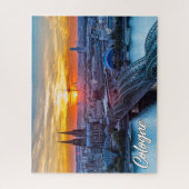 Zonsondergang boven Keulen, Duitsland Legpuzzel (Verticaal)
