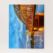 Zonsondergang boven Keulen, Duitsland Legpuzzel (Verticaal)