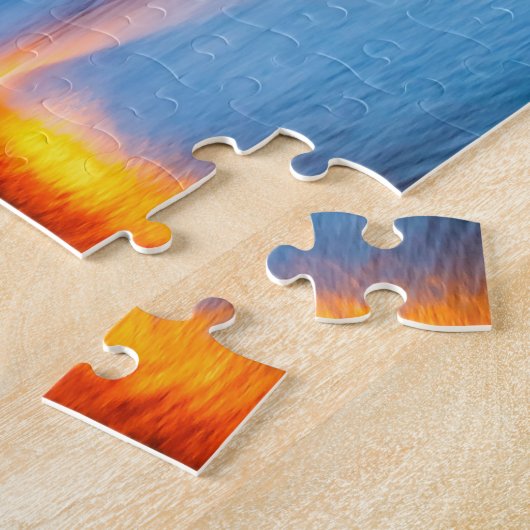 Zonsondergang boven Keulen, Duitsland Legpuzzel (Zijkant)