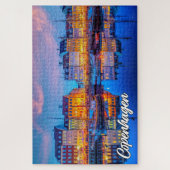 Zonsondergang boven Kopenhagen, Denemarken Legpuzzel (Verticaal)