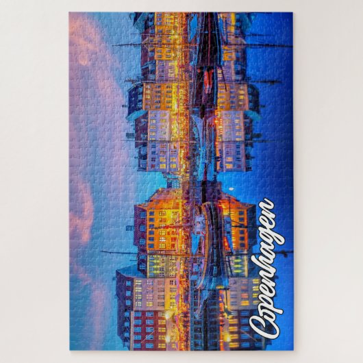 Zonsondergang boven Kopenhagen, Denemarken Legpuzzel (Verticaal)