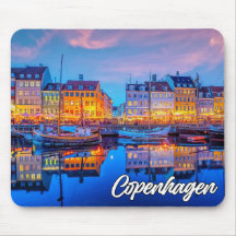 Zonsondergang boven Kopenhagen, Denemarken