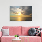 Zonsondergang boven Lake Superior — The Breakers Canvas Afdruk (Insitu (Woonkamer))