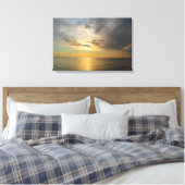 Zonsondergang boven Lake Superior — The Breakers Canvas Afdruk (Insitu (Slaapkamer))