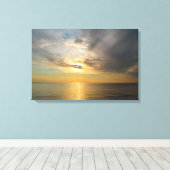 Zonsondergang boven Lake Superior — The Breakers Canvas Afdruk (Insitu (Houten vloer))