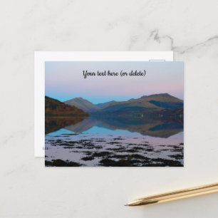 Zonsondergang boven Loch Fyne, Schotland ansichtka Briefkaart